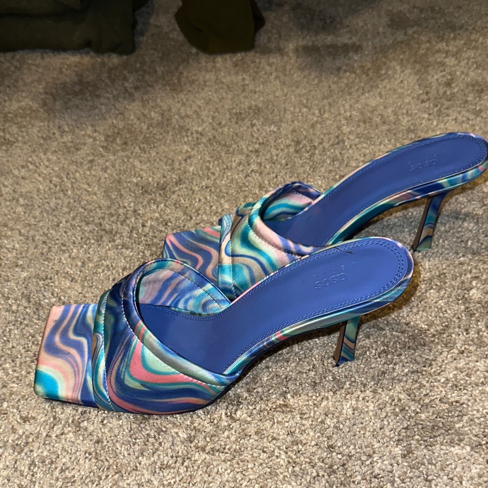 ASOS Multicolor Swirl Mules